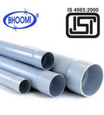 Bhoomi ISI PVC Pipe 3 inch 6 Kgf / cm2